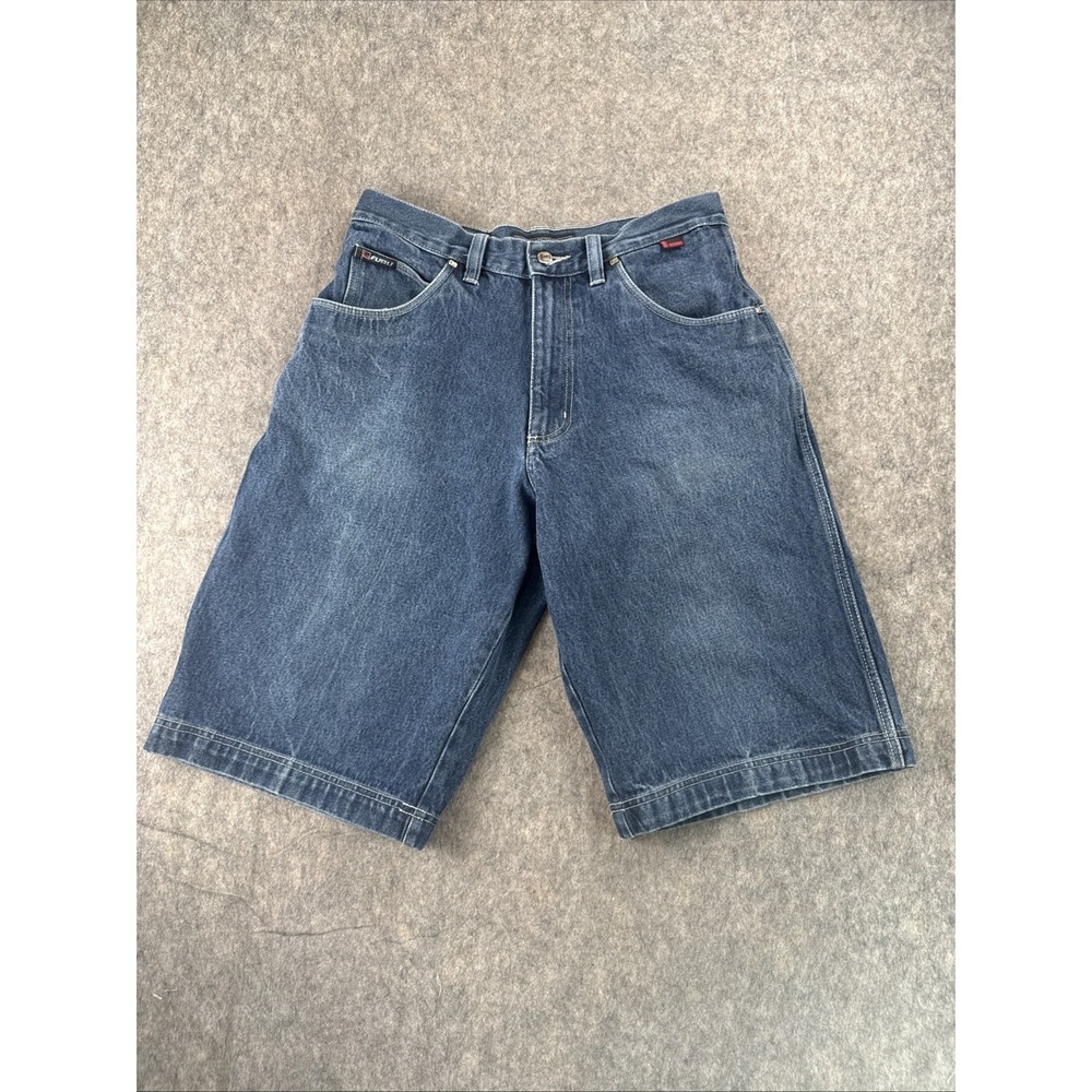 Fubu The Collection Denim Shorts Mens Jorts Sz 34 Baggy Skater Y2K Hip Hop